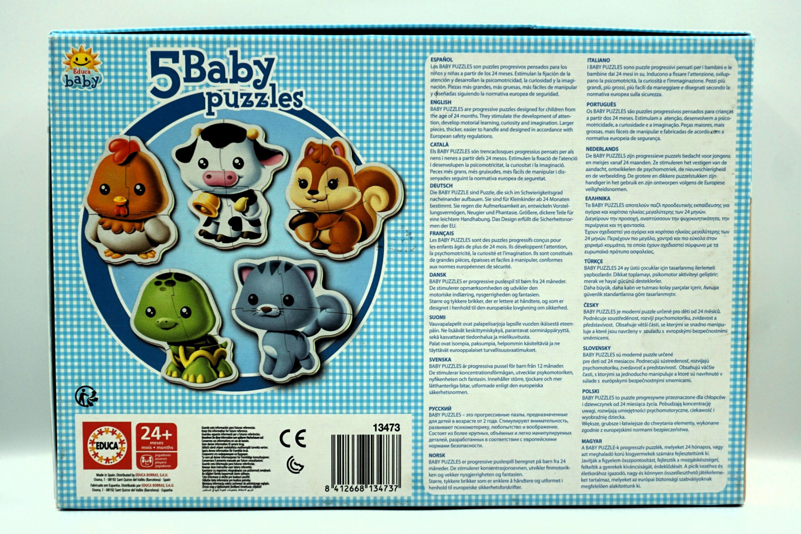Educa - Baby - Animals - 3+3+4+4+5 bitar (353) bak